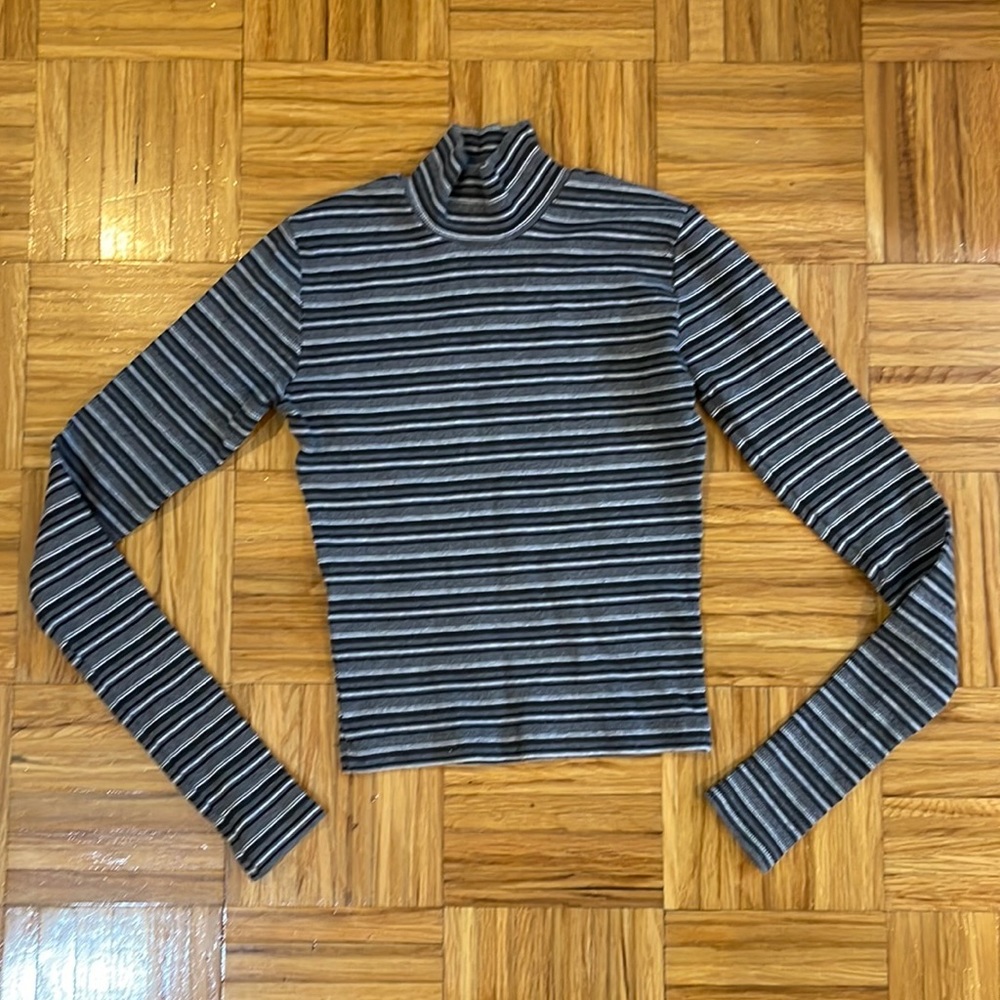 Striped turtleneck